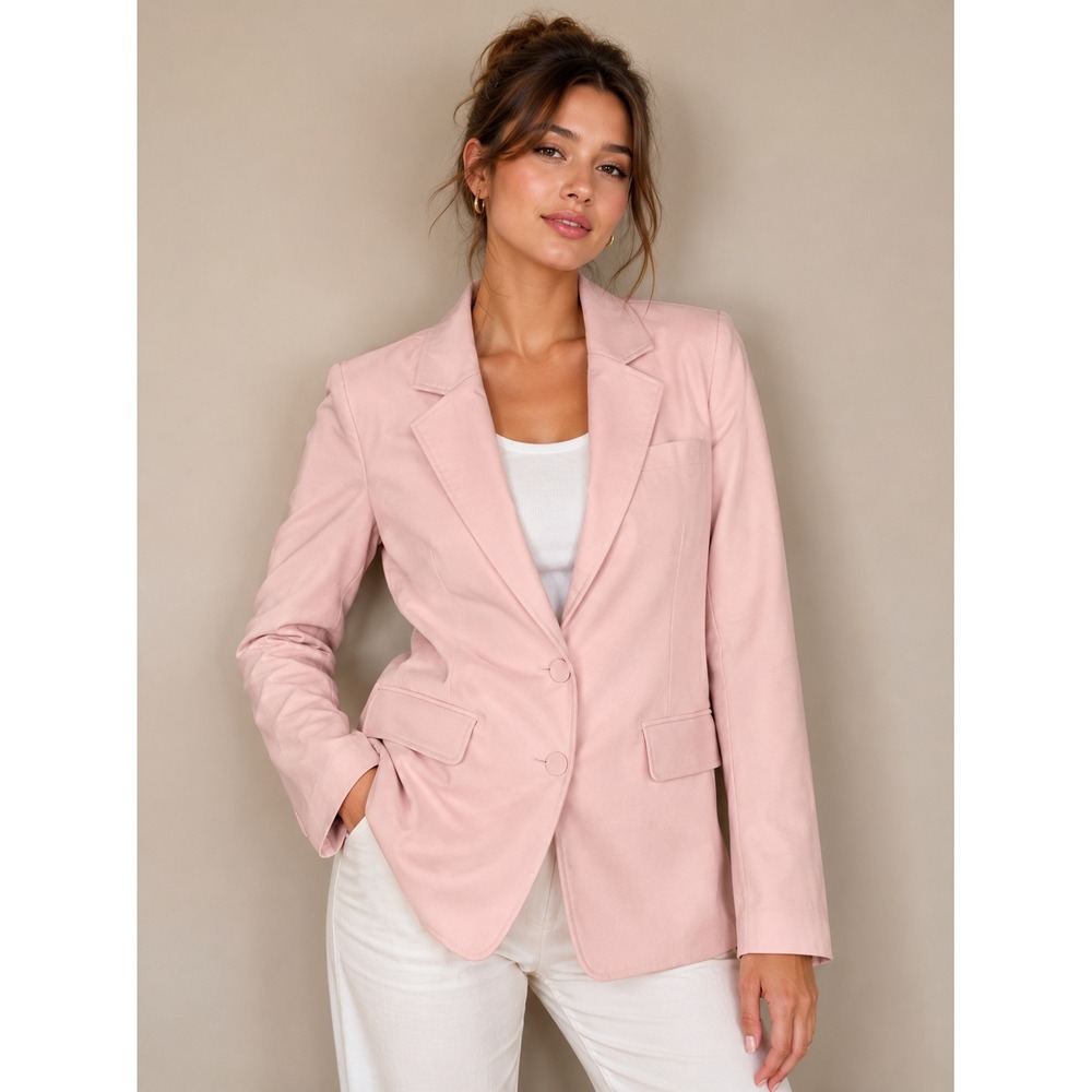 Cabi 5656 Blush Pink Tailored Two Button Blazer‎ Jacket Womens Size 2 career